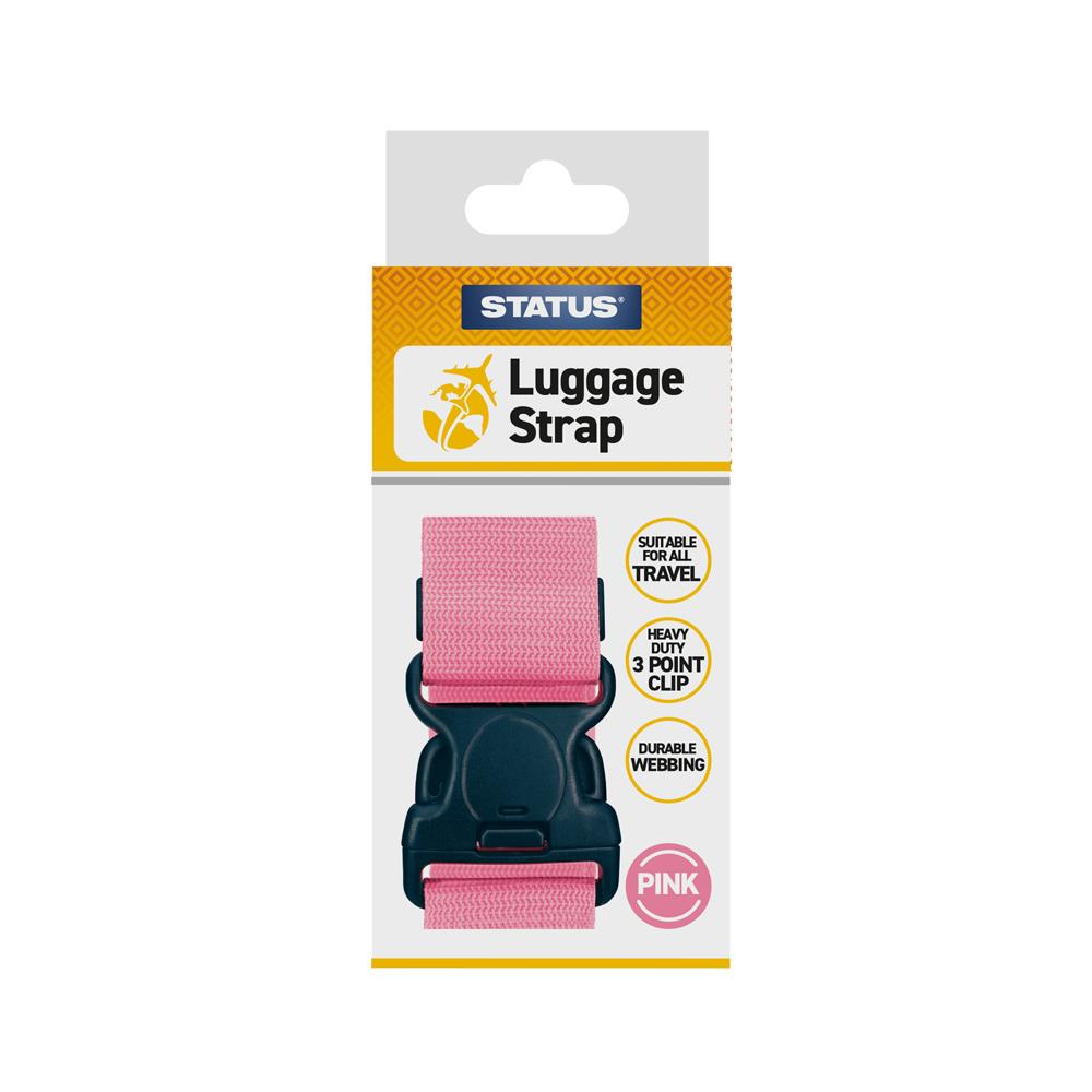 Status Pink Luggage Strap (without lock) 1 pk 98cm long Status Pink Luggage Strap (without lock) 1 pk 98cm long